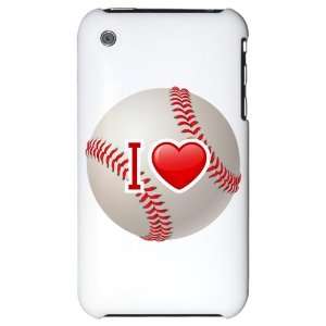  iPhone 3G Hard Case I Love Baseball 