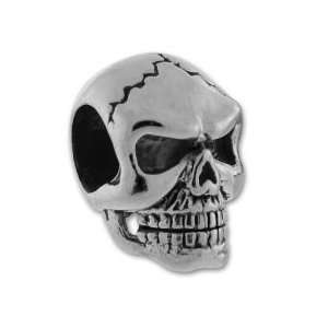  Authentic Biagi Skull Bead Charm .925 Sterling Silver fits 