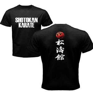 New Shotokan Karate Tiger Kanji Logo Black T shirt  