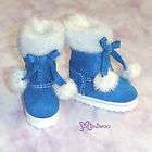 Mimi Collection Yo SD Dollfie Leeke Doll Velvet Shoes Snow Boots Blue