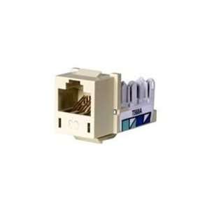   Jack Hubbell, CAT5e, RJ45, 8 Position / 8 Conductor   Electric IvorY