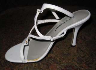 Pierre Dumas White Strappy Heels New Dancing Club Shoes  