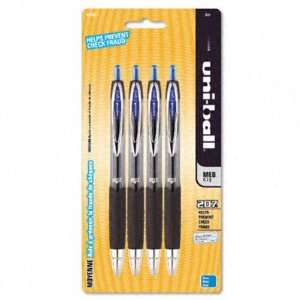Signo Gel 207 Retr Roller Ball Pen   Blue Ink, Medium, 4 per Pack(sold 