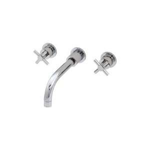   Mount Bathroom Faucet with Contemporary Cross Handles Finish Chrome