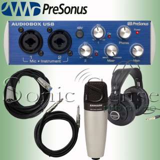 Presonus AudioBox USB Recording Interface Audio Box with Samson 