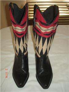 WOMEN SEYCHELLES QUILT TOP LEATHER BOOTS WESTERN US 7.5  