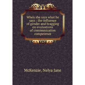   on evaluations of communication competence Nelya Jane McKenzie Books