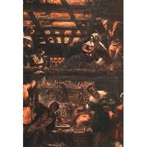  8 x 6 Mounted Print Tintoretto The Adoration of the 