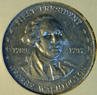   Washington Commemorative Mr. President Shell Game Medal   Token   Coin