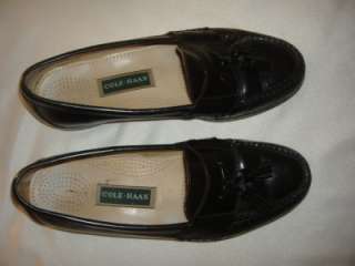 COLE HAAN Black Tassel Loafers Dress Shoes Sz 10 D  