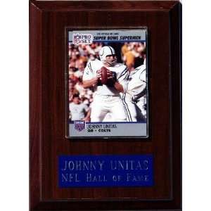  Johnny Unitas 4.5 x 6.5 Plaque