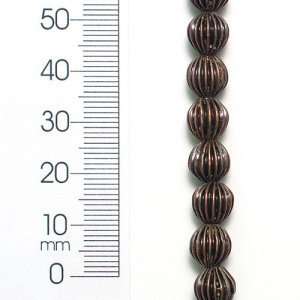    Pleated Metal Round Beads 8 Inch Strand Arts, Crafts & Sewing