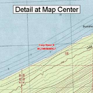 USGS Topographic Quadrangle Map   Carp River R, Michigan (Folded 