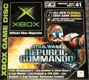   Magazine Demo Disc 41 (Xbox, 2005) StarWars Republic Commando  