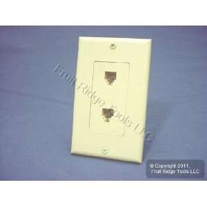   Ivory Decora DUAL Telephone Wall Plates DUPLEX Phone Jacks C2447 I
