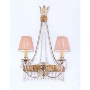  Contessa Two Light Crystal Wall Sconce