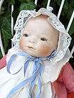 13 Bye Lo Baby German Doll stamped cloth body,celluloid hands,Blue 