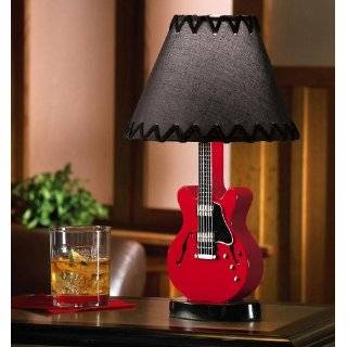 Red Hot Electric Guitar Lamp by Collections Etc by Winston Brands