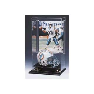 Football Helmet and 8 x 10 Photograph Display Case with Engraved NFL 