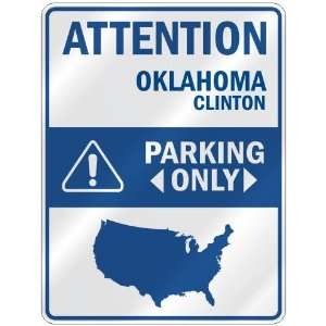  ATTENTION  CLINTON PARKING ONLY  PARKING SIGN USA CITY 