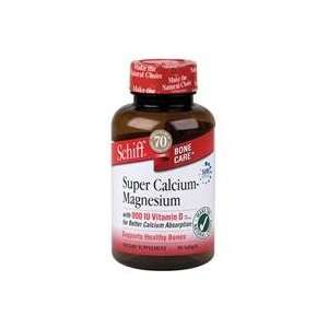 Schiff super calcium magnesium with 800IU vitamin D softgels   90 ea