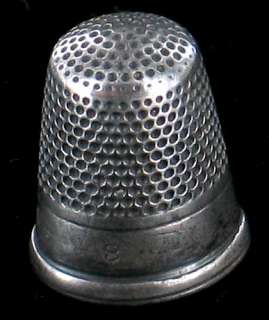 ANTIQUE VICTORIAN STERLING SILVER SEWING THIMBLE SIZE 8  