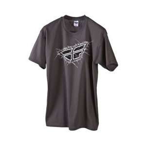    FLY CASUAL FLY TEE SHATTER GRAY SM SHATTER GRAY S Automotive