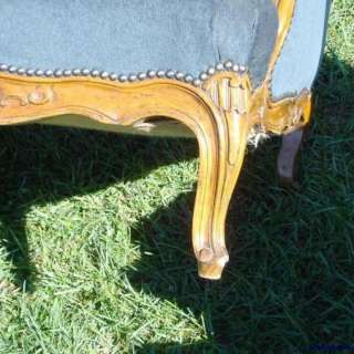 Vintage french Sofa/sette Carved Hardwood Frame  