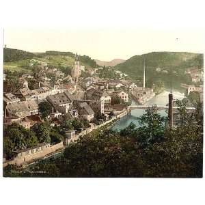  Photochrom Reprint of Waldheim from Eichberg, Saxony 