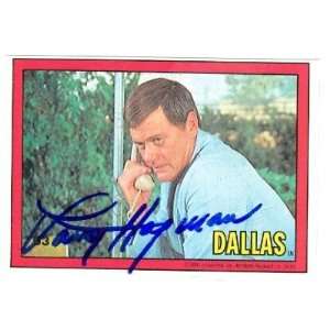 Larry Hagman Dallas Autographed Trading Card  Sports 