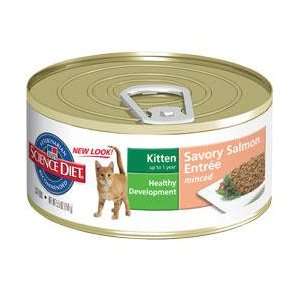   Diet Minced Salmon Entree Kitten Formula Canned Cat Food 24/3 oz cans