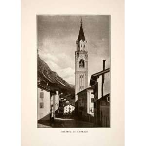  1905 Print Cortina di Ampezzo Dolomitic Alps Italy 