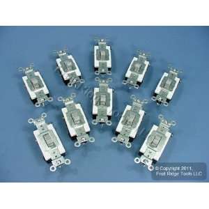   Gray Leviton INDUSTRIAL Toggle Light Switches DOUBLE POLE 20A 1222 SGY