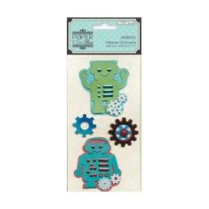  The Paper Company Paper Bliss Stickers 7X3 Sheet Robots 