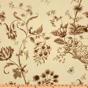  54 Wide Carver Sateen Westbrook Garden Brown Fabric By 