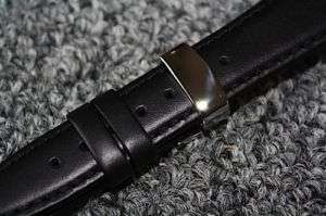 Black Oil Tan Leather Watch Band Strap deploment clasp  