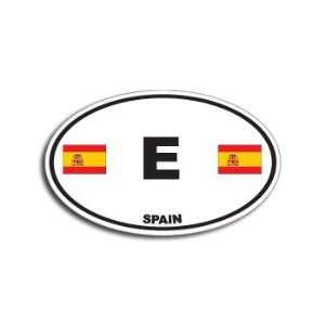  E SPAIN Espana Country Auto Oval Flag   Window Bumper 