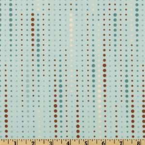  44 Wide Color Defined Dotted Stripe Aqua Fabric By The 