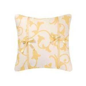  Seraphina Yellow Traditional Ribbon Throw Pillow