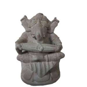  Ganesh Idol Altar Statue Playing Dholak Ganesha Hindu God 