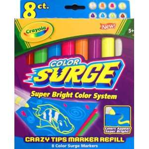 Crayola Color Surge Crazy Tips Marker Refill   8 Ct. Markers   Super 