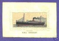 S2195 Woven Silk postcard, Ship, RMS Corsican  