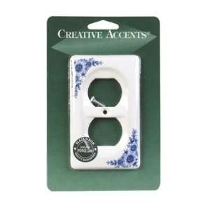 Creative Accents Blue Floral Porcelain Wall Plate