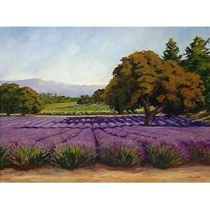 Susan Hoehn 32W by 24H  Lavender Fields CANVAS Edge #6 1 1/4 L&R 