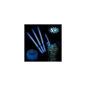  5 inch Blue Glow Swizzle Sticks or Glow Napkin Rings (25 