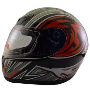 New Dot Adult Red Tribal Full Face Motorcycle Street Helmet FF101 R 