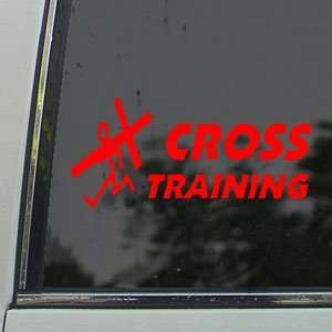  Christian Cross Training Red Decal Truck Window Red 