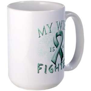 My Wife Is A Fighter Health Large Mug by 