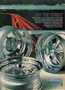 1978 CRAGAR WHEEL RACING PRINT AD VINTAGE STREET RIM SS  