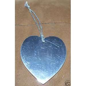  Silver Engraveable Heart Ornament 